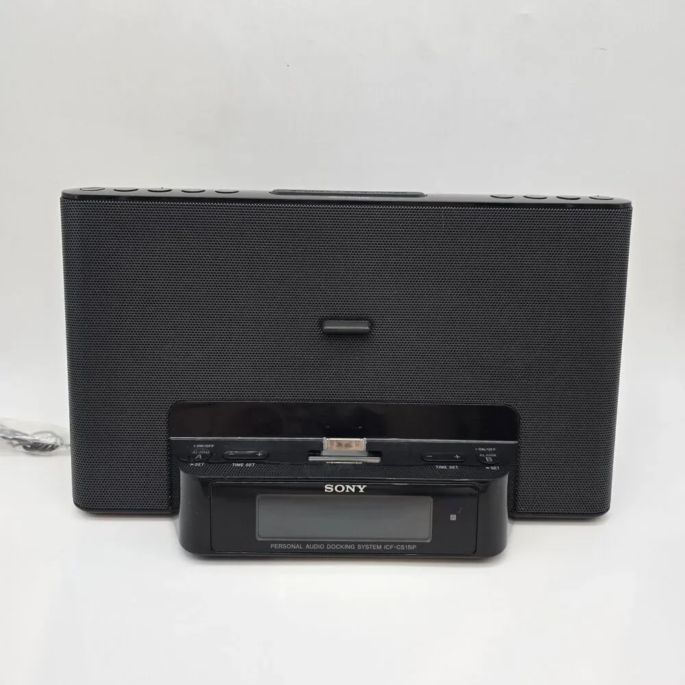 SONY Personal iPod Audio Docking System ICF-CS15iP- With AM/FM Antenna TESTED